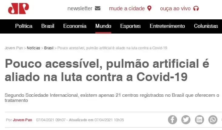 Manchete do artigo de notícias: 