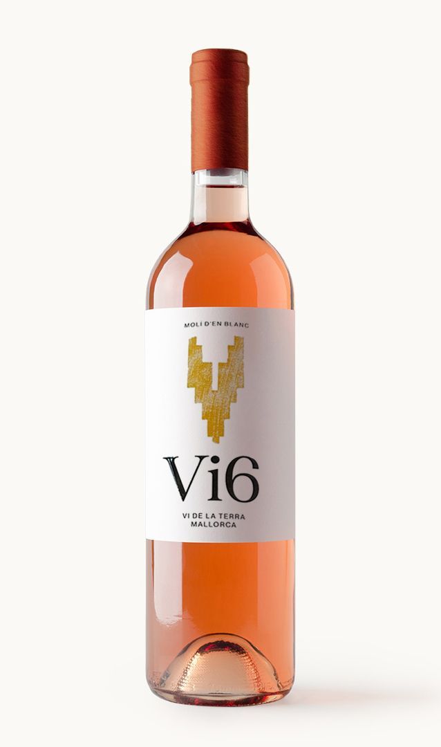Una botella de vino rosado Vi6