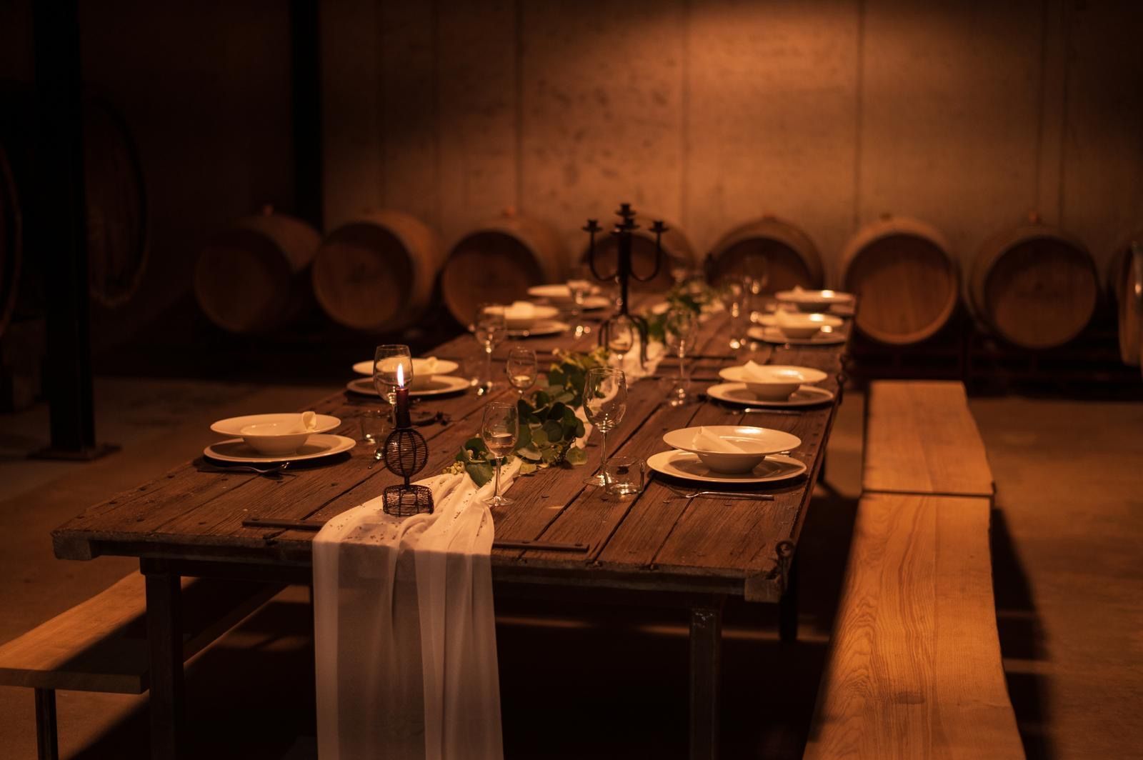 Sala eventos interior bodega.