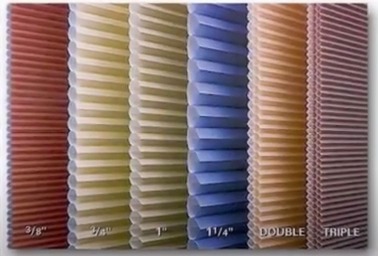 Love is Blinds St. Louis: A picture of different types of cellular shades.