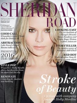 A woman is on the cover of a magazine called sheridan road