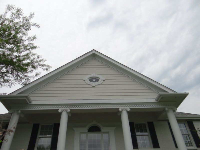 exterior view of a house after repair