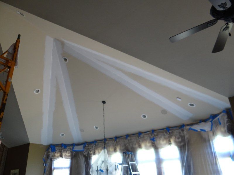 View of vaulted ceiling