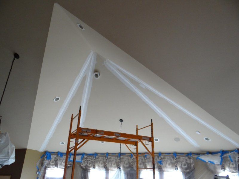 View of vaulted ceiling