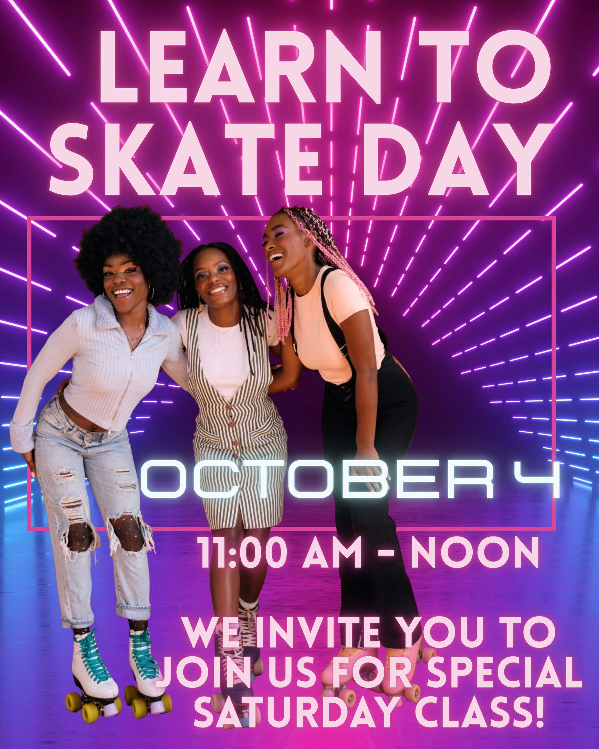 learn to skate day event poster