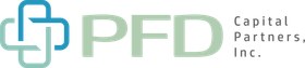 PFD Capital Partners Inc. logo with interlocking teal and light green geometric mark and gray text