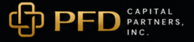 PFD Capital Partners Inc. logo with interlocking teal and light green geometric mark and gray text