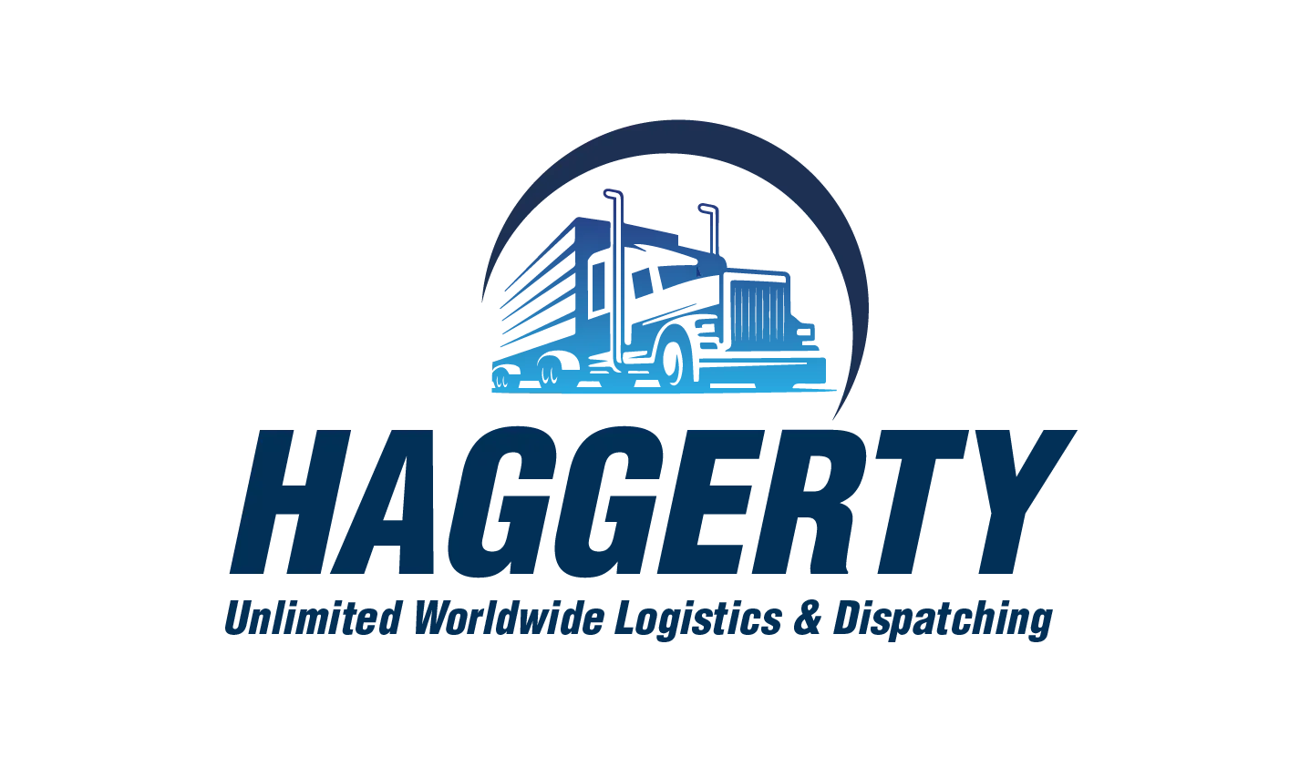 The logo for haggerty unlimited worldwide logistics and dispatching