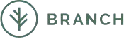 A logo for a company called branch with a tree in a circle.