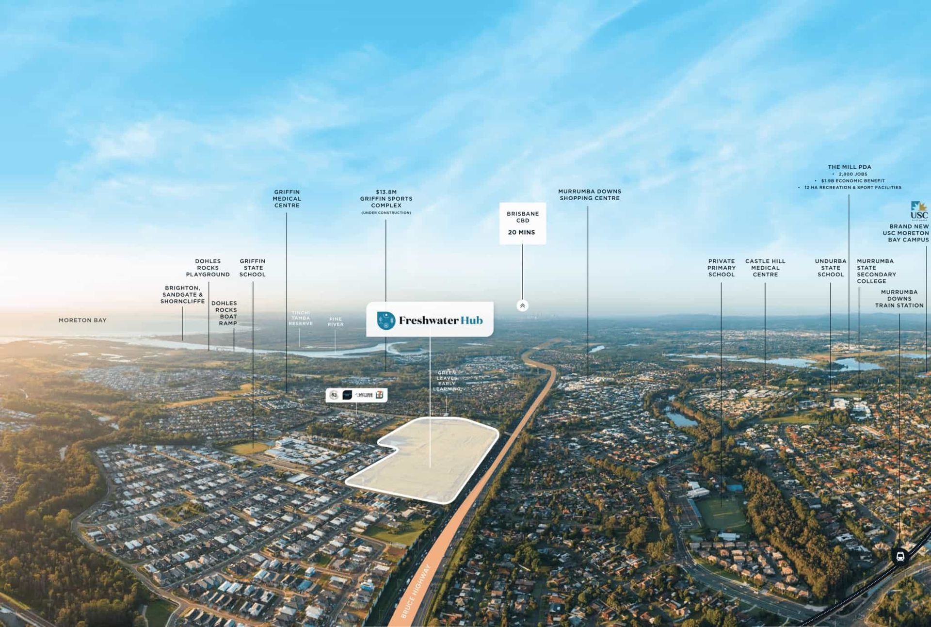 A City With A Large White Building In The Middle Of The City — Harrison Development Group In Surfers Paradise, QLD