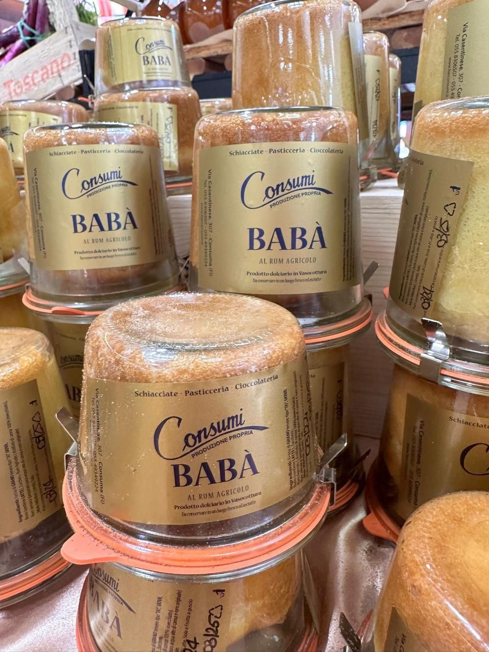 vasetti di baba al rhum agricolo consumi