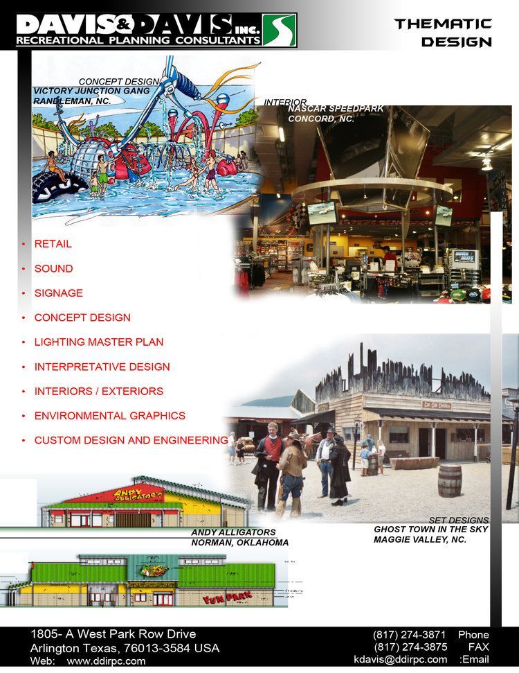 A page showing Davis & Davis Inc.'s services related to Thematic Design.
