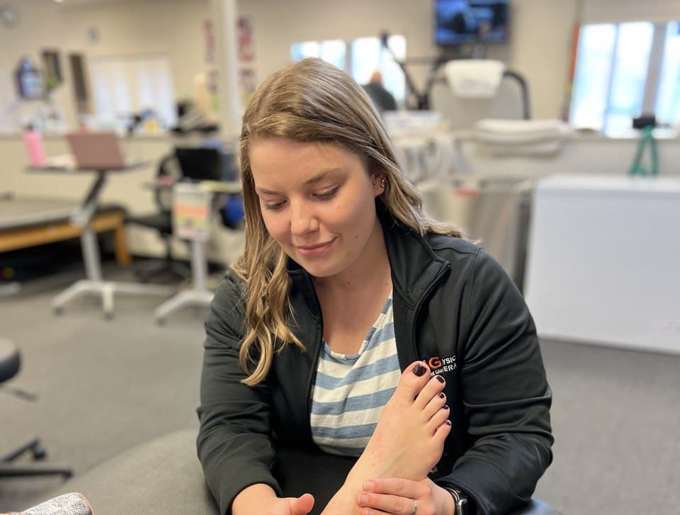 Back in the Game Physical Therapy staff offering foot pain relief