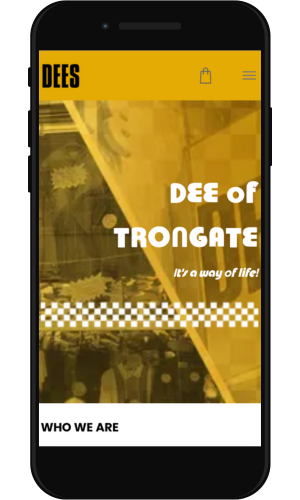 Mobile Website image Dees of Trongate