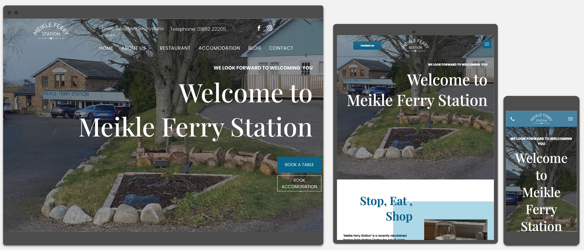 Meikle Ferry Station Website by Be On Purpose