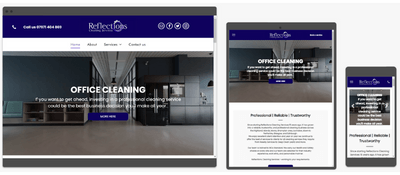 Reflections Cleaners Website by Be On Purpose