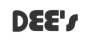 Black “DEE’s” logo on a white background