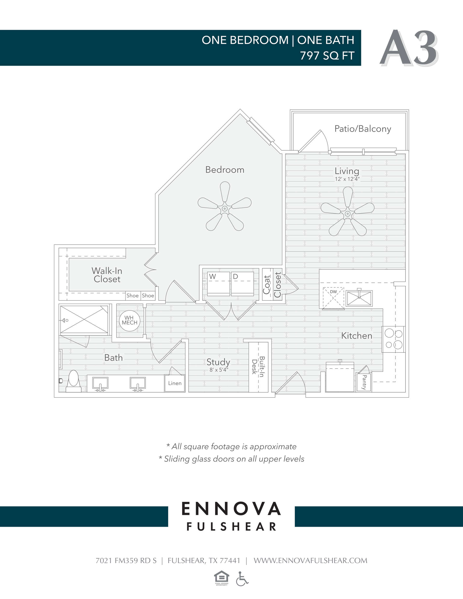 Floor plan diagram for a one-bedroom house. Contains rooms: bedroom, kitchen, living room, and bathroom.