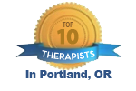 A logo for top therapists in portland , or