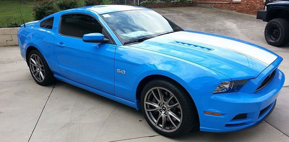 Blue luxury car
