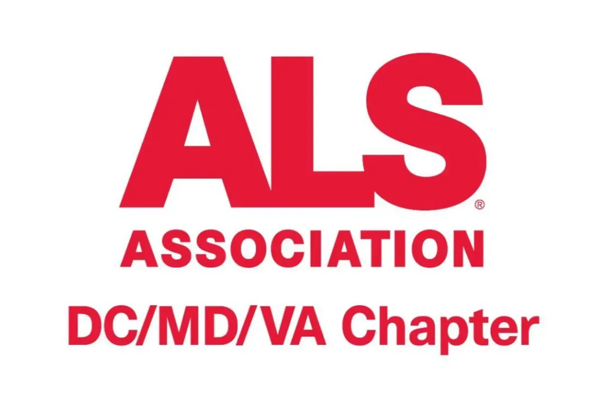 ALS Association DC/MD/VA Chapter logo in red on white: 