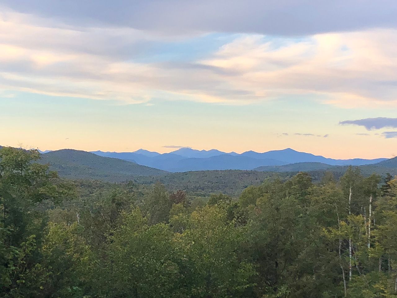 adirondacks behind a valley