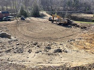 labyrinth site being excavated