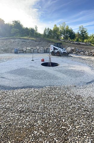 labyrinth site covered in rocks