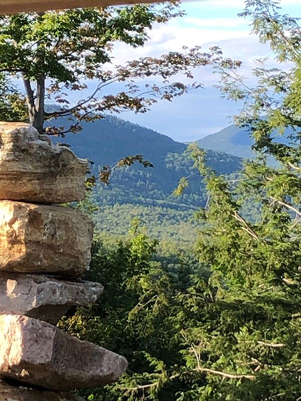 rocks stacked in nature