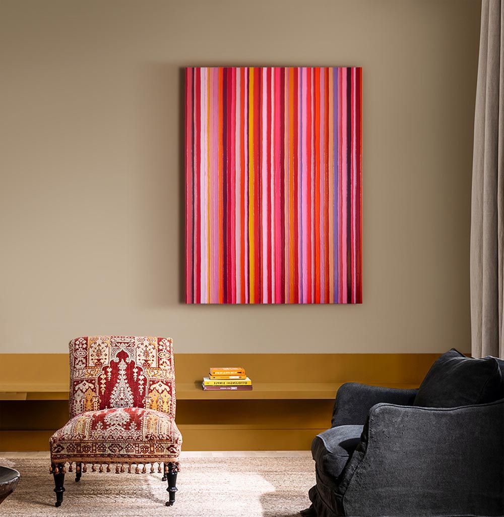 compositie in rood - schilderij van Jo & Josie, verfding.nl