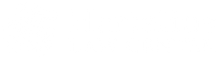 A white logo with a circle and a cross on a white background.