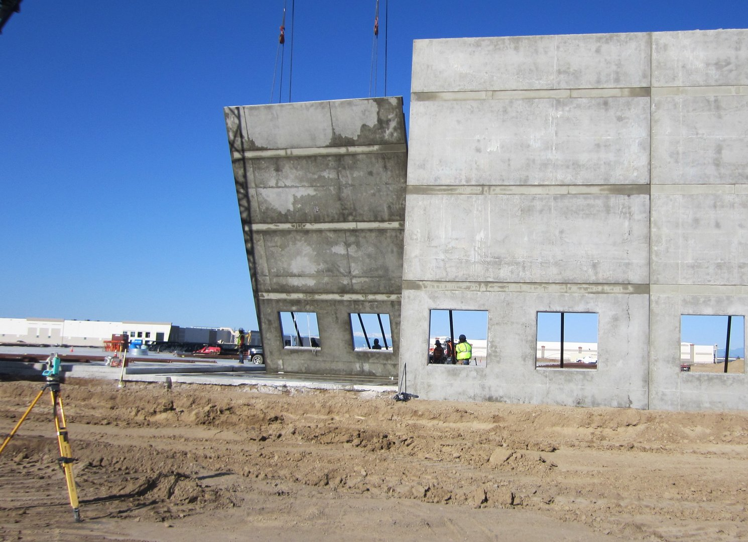 A building is being built with a lot of windows