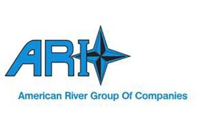 The logo for the american river group of companies