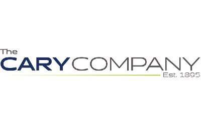 The cary company logo is a blue and green logo on a white background.
