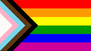 A close up of a rainbow flag and a transgender flag.