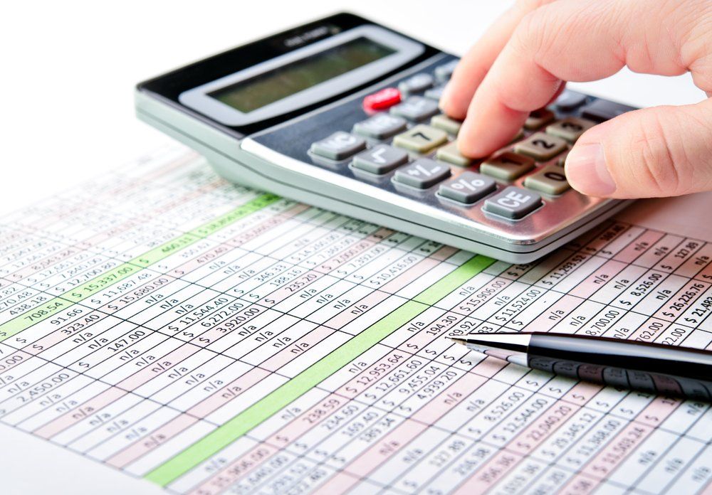 Calculator On Accounting Document— BAS in Hamlyn Terrace, NSW