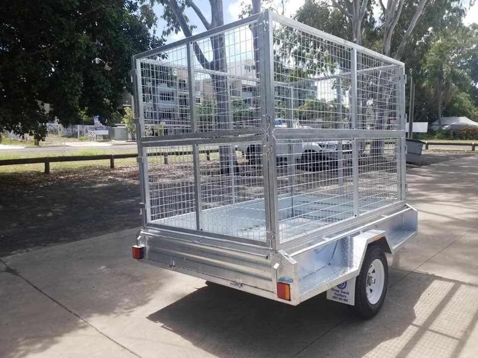 Rear View of a Single Axle Heavy Duty Trailer — Drop Deck Trailers In Gympie QLD