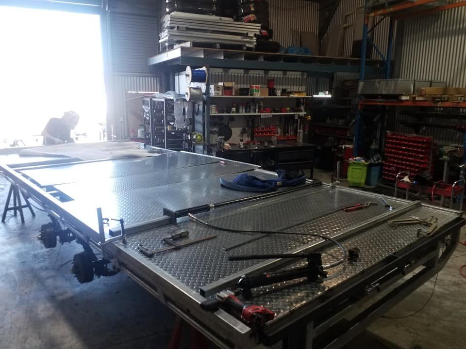 Big Flatbed Building On The Shop — Drop Deck Trailers In Bundaberg QLD
