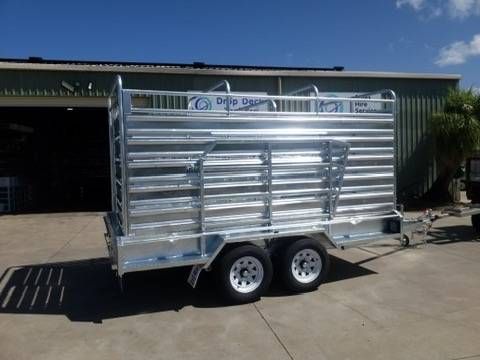 Cattle Trailer On The Front Of The Shop — Drop Deck Trailers In Urangan QLD