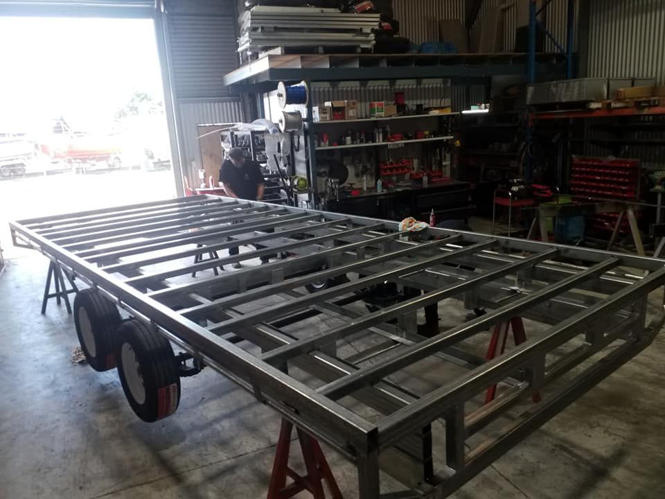Flatbed Trailer Frame Building — Drop Deck Trailers In Hervey Bay QLD
