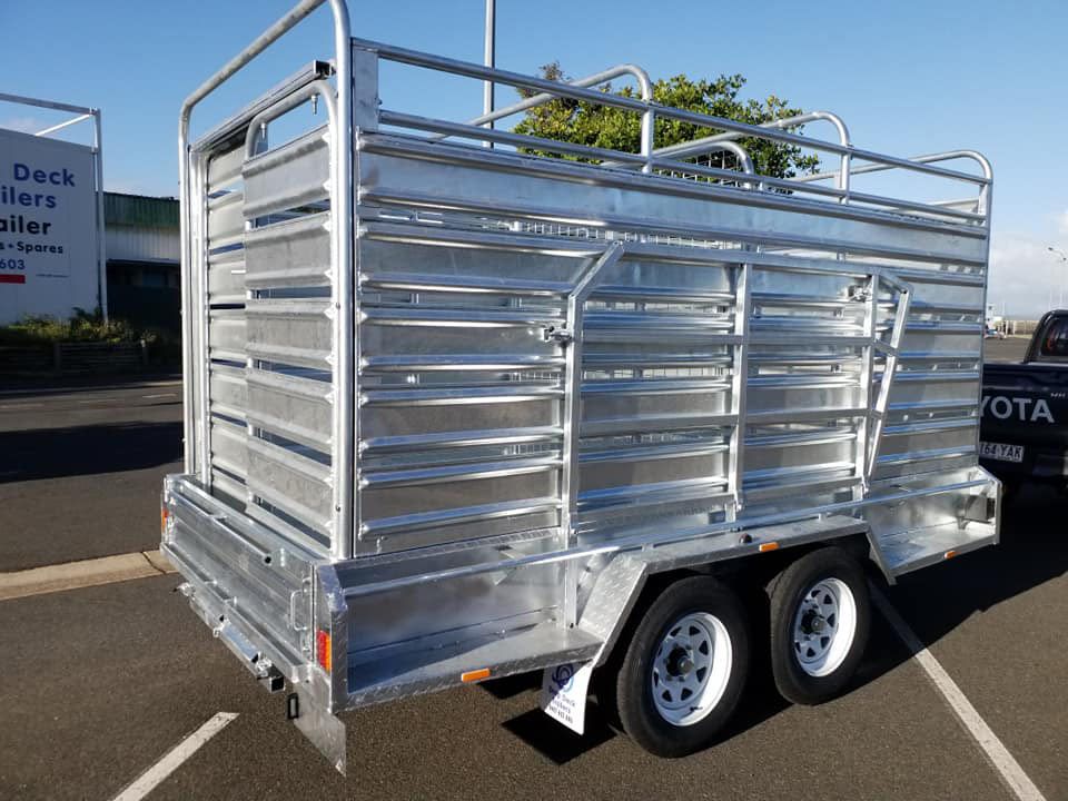 Galvanised Crate Cattle Trailer — Drop Deck Trailers In Hervey Bay QLD