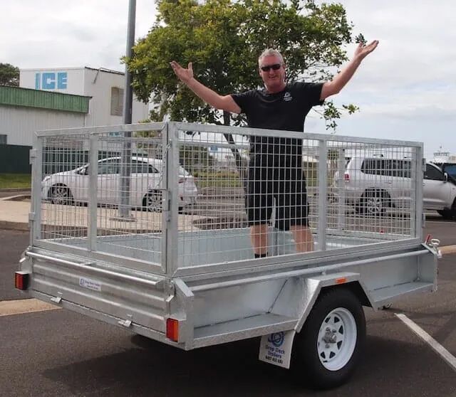 Man Inside the Box Trailer — Drop Deck Trailers In Gympie QLD