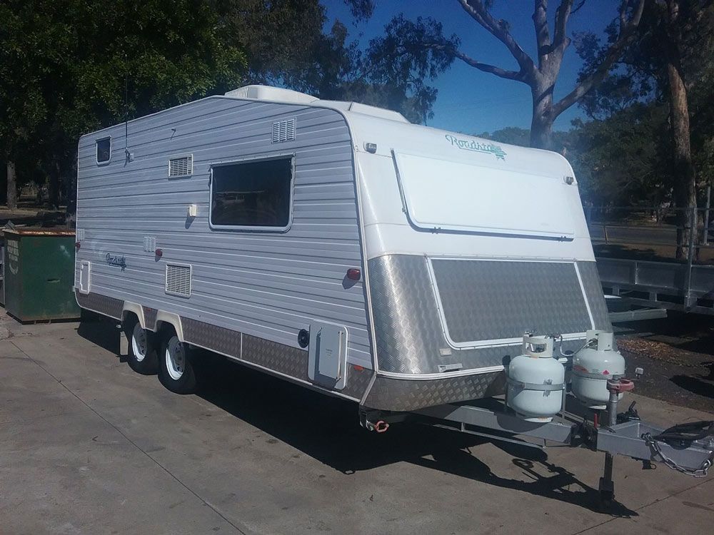 New Caravan Trailer Repair Parked On The Side — Drop Deck Trailers In Urangan QLD
