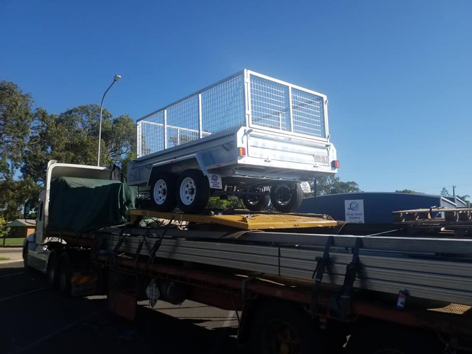 Trailer Loading To The Truck — Drop Deck Trailers In Bundaberg QLD