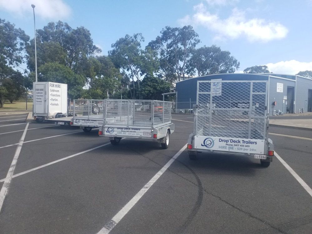 Two Cage Trailer, One Flatbed And Coldroom Box Trailer — Drop Deck Trailers In Bundaberg QLD