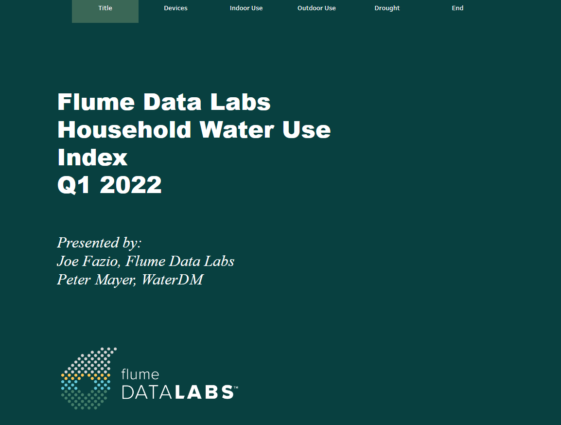 Flume data labs household water use index q1 2022