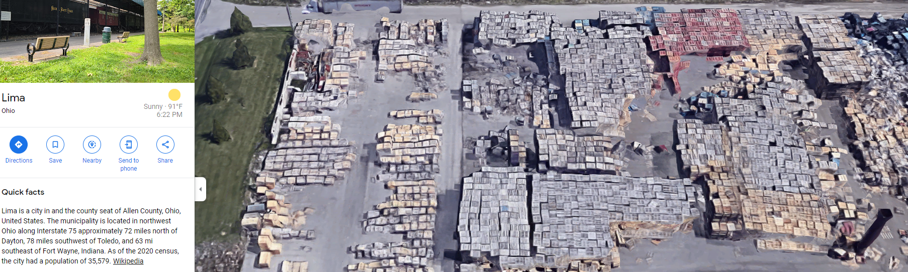 Aerial view showcasing a vast collection of pallets—learn how to profit from pallet recycling with The Simplest Biz Training