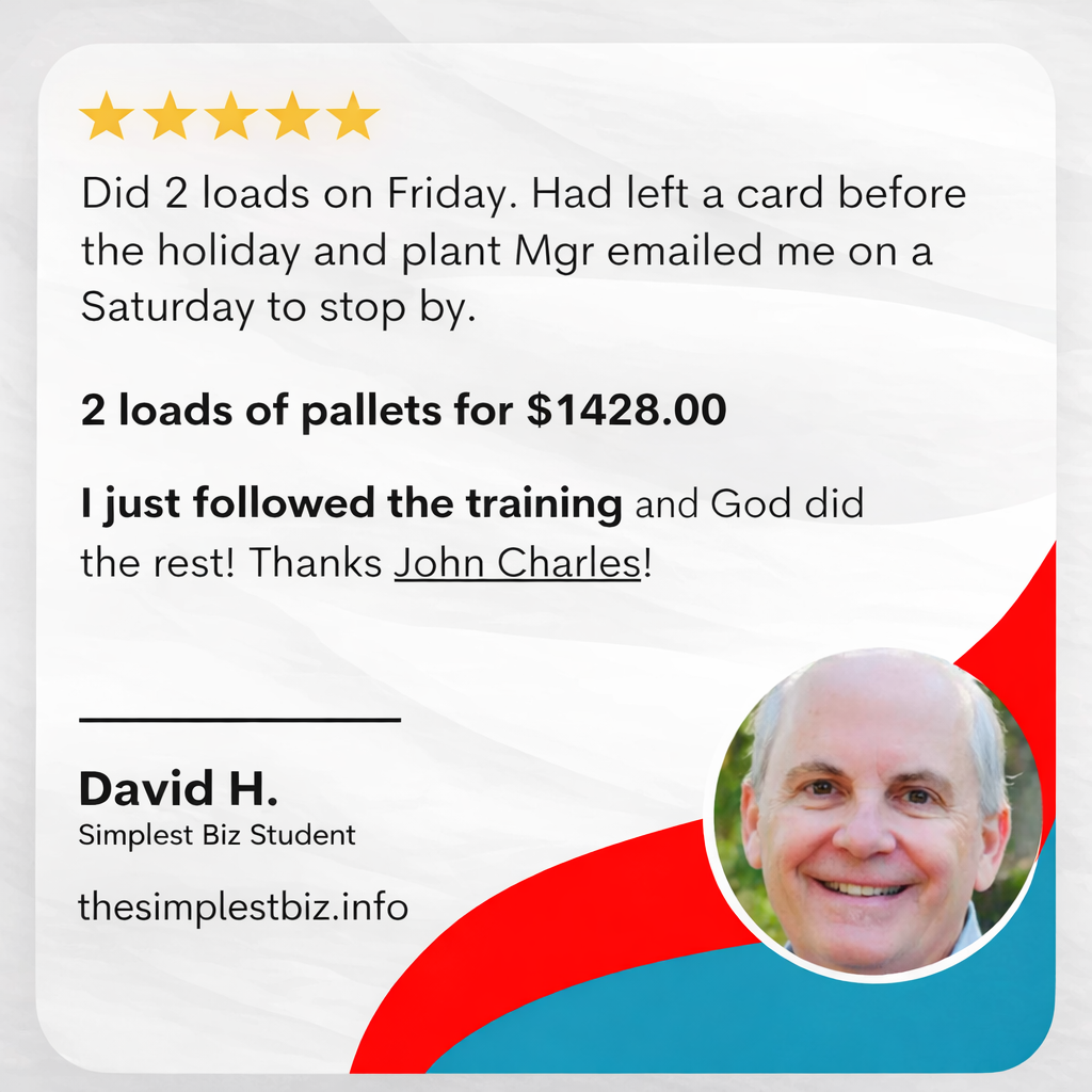A testimonial from david h. says he did 2 loads on friday
