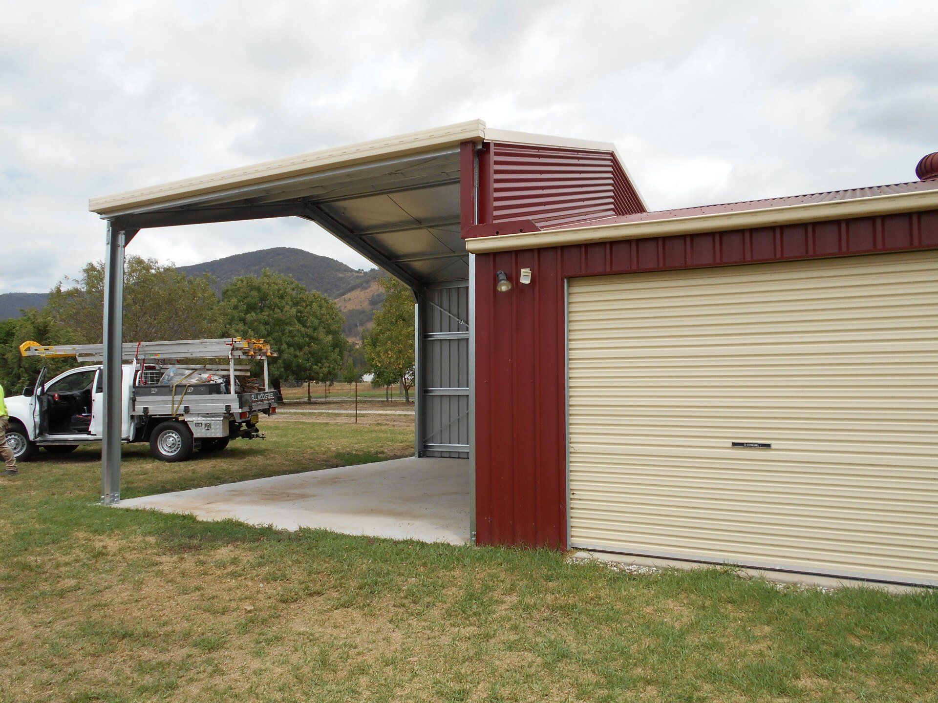 Red Carport — Albury, NSW, Wodonga, VIC — All Mod Steel Buildings