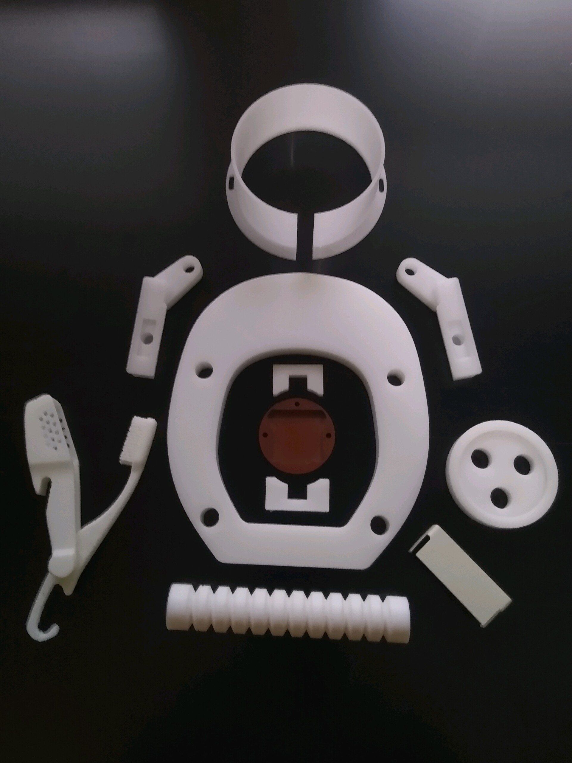 A white item with the letter c on it